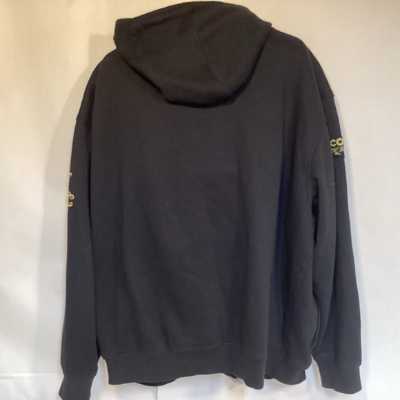 COOGI Black Gold Bling Hooded Jacket Men’s size 3XL Full zip - Picture 3 of 16